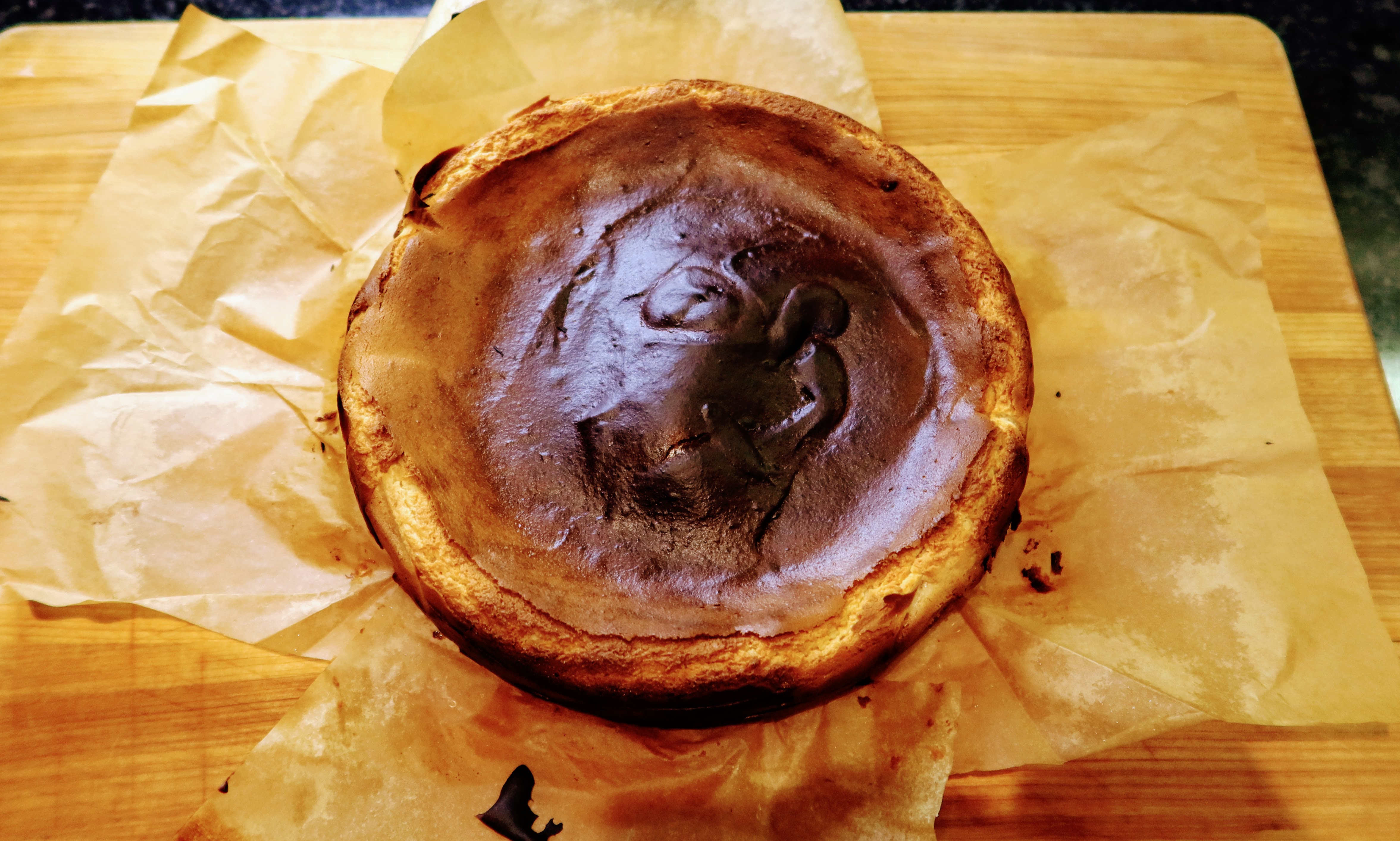 eggless basque burnt cheesecake in for the ride