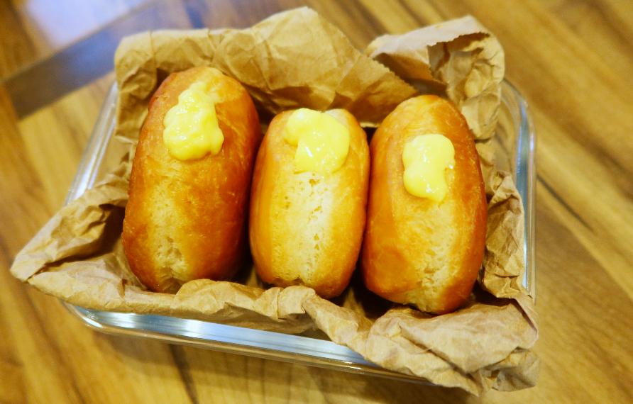 custard doughnuts in for the ride